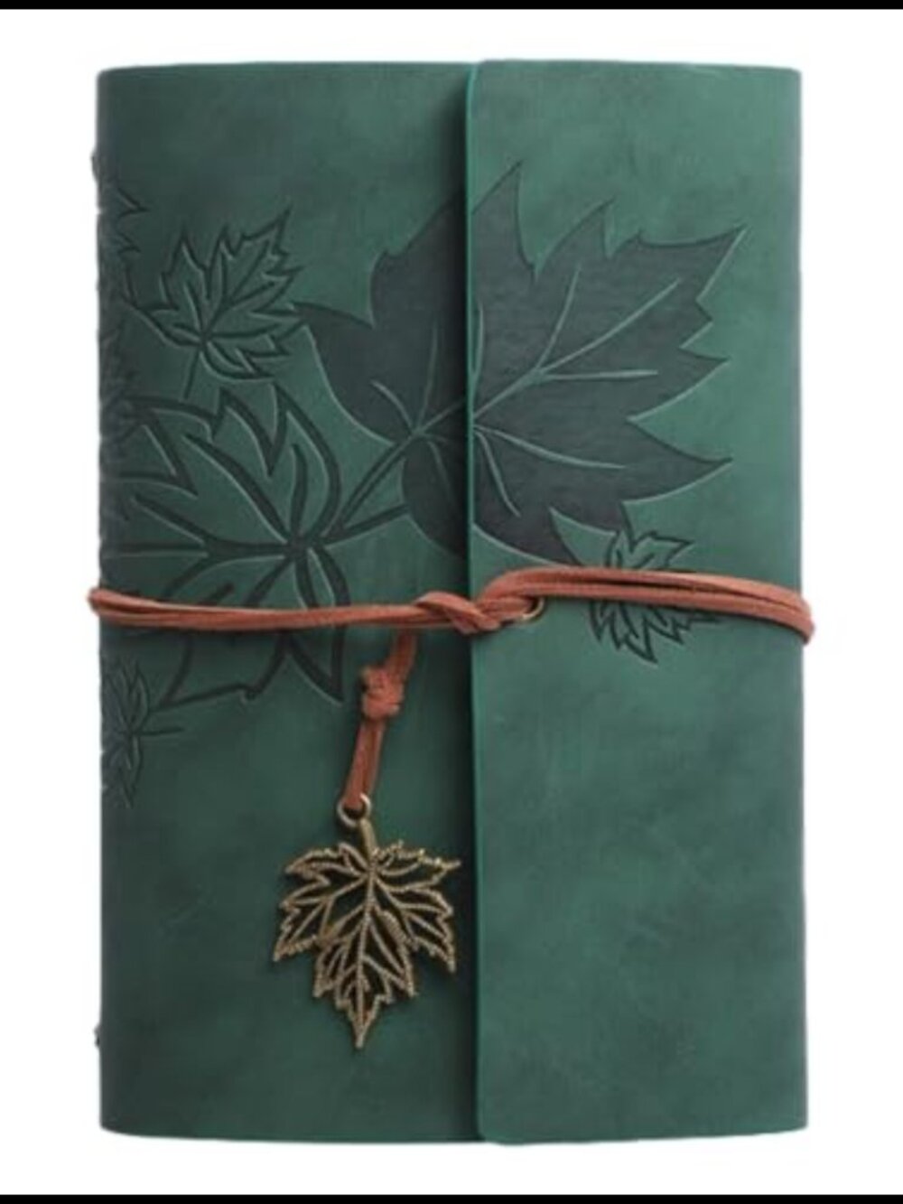 A5 Refillable Travel Journal Embossed Faux Leather Notebook for Writing